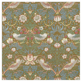 Tissu William Morris Vintage Strawberry Thief Motif