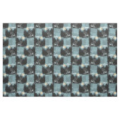 Tissu Wolf Howling À Moon Design Motif (Fat Quarter)