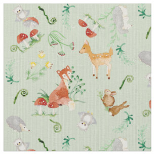 Tissu Woodland Fairytale Créatures Baby Neutral Nursery