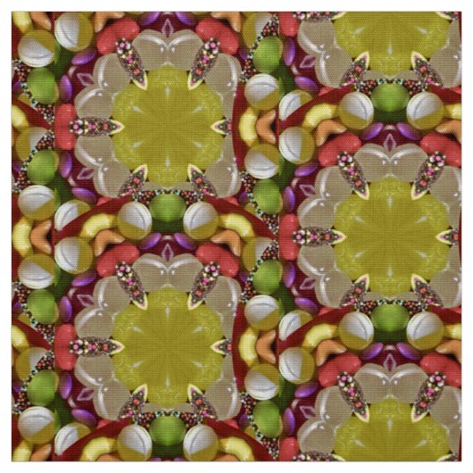 Tissu WOW ~EASTER CANDY ! ~ Vert jaune rouge rouge rouge (Échantillon)