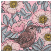 Tissu Wrens en rose (Fermer)