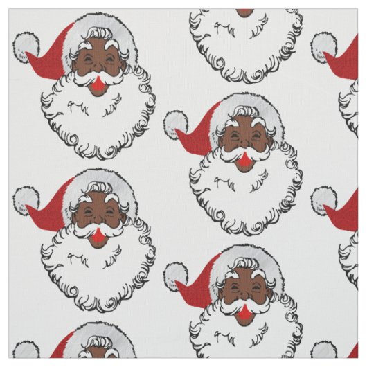 Tissu xmas black santa claus (Échantillon)