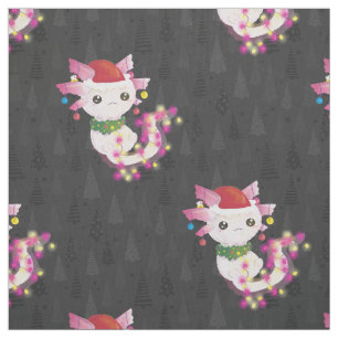 Tissu xmas santa claus axolotl