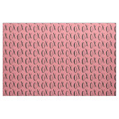Tissu XOXO rose et noir (Yard)