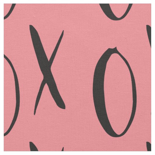 Tissu XOXO rose et noir (Fermer)