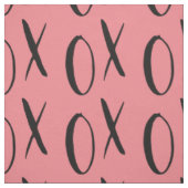 Tissu XOXO rose et noir (Échantillon)