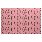 Tissu XOXO rose et noir (Fat Quarter)
