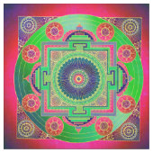 Tissu YANTRA - grande roue - vert rose (Fermer)