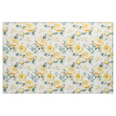 Tissu Yellow Watercolor Floral Botanical (Fat Quarter)