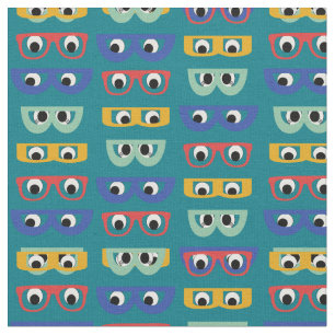 Tissu Yeux écarquillés Geeky drôles, caisse multicolo