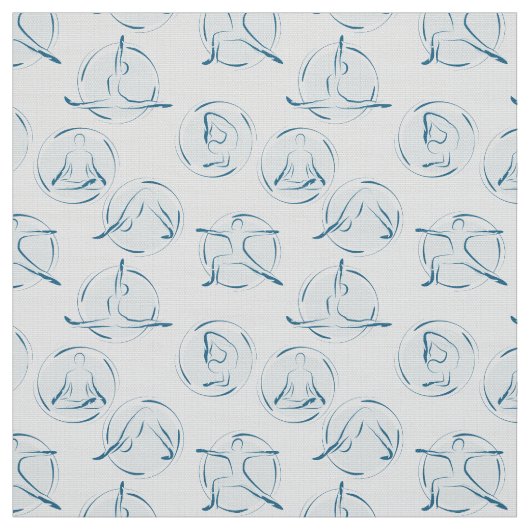 Tissu Yoga pose motif (Échantillon)