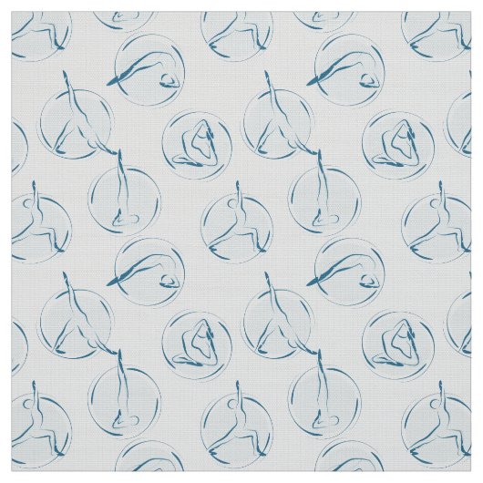 Tissu Yoga pose motif (Échantillon)