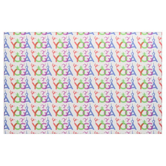 Tissu Yoga Poses Silhouettes Thunder_Cove (Fat Quarter)