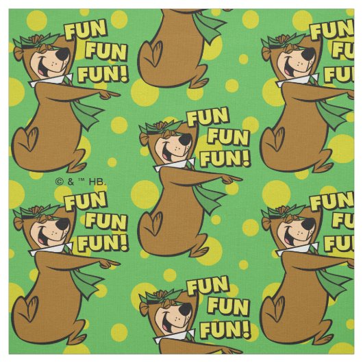 Tissu Yogi Bear Fun Amusant (Échantillon)