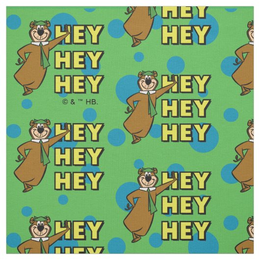 Tissu Yogi Bear Hey Hey Hey (Échantillon)
