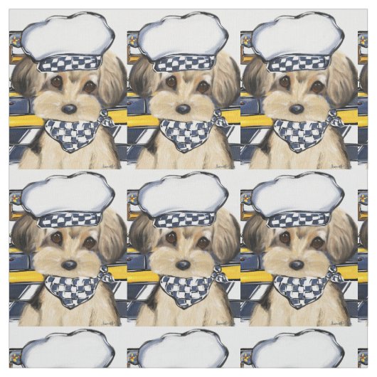 Tissu Yorkie Poo (Échantillon)