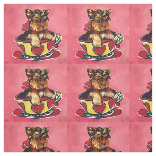 Tissu Yorkie Poo (Échantillon)