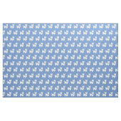 Tissu Yorkshire Terrier Dog Silhouette Yorkie Bleu clair (Fat Quarter)
