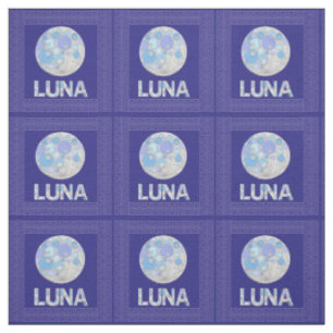 Tissu Z Luna geek bleu et pourpre de la Pleine lune de