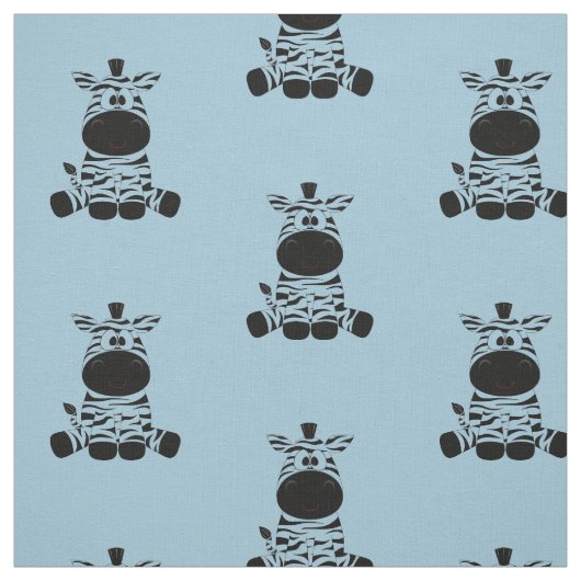 Tissu Zebra Blues (Échantillon)