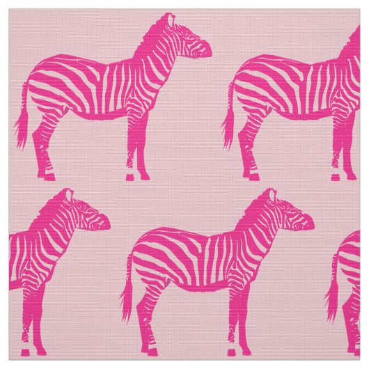 Tissu Zebra Print - Fuchsia et rose clair (Échantillon)