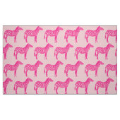 Tissu Zebra Print - Fuchsia et rose clair (Fat Quarter)