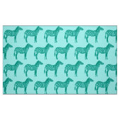 Tissu Zebra Print - Turquoise et Aqua (Fat Quarter)