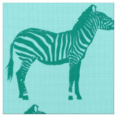 Tissu Zebra Print - Turquoise et Aqua (Fermer)
