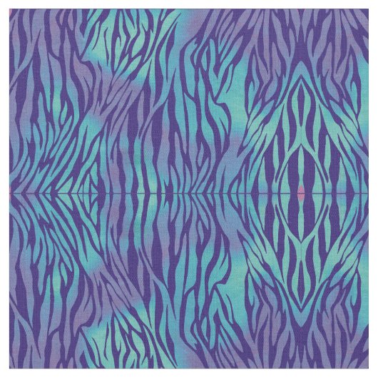Tissu Zèbre Bleu Aqua Et Violet (Fermer)