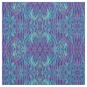 Tissu Zèbre Bleu Aqua Et Violet (Échantillon)