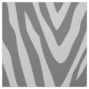 Tissu Zèbre gris et charbon Imprimer Grande échelle