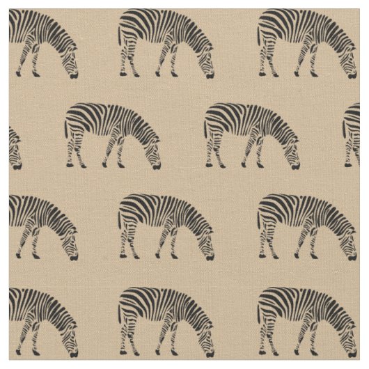 Tissu Zèbre sur la crème (Fermer)