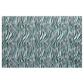 Tissu Zèbre turquoise et noire (Fat Quarter)