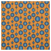 Tissu Zen bizarre - Abstrait orange et bleu (Échantillon)