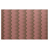 Tissu Zigzag Brown Et Rose Chevron (Yard)
