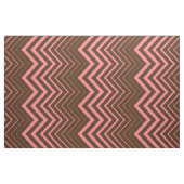 Tissu Zigzag Brown Et Rose Chevron (Fat Quarter)