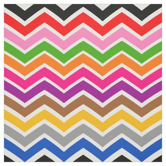 Tissu Zigzag Chevron multicolore Conception Motif (Échantillon)