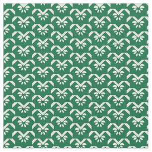 Tissu Zigzag floral vert