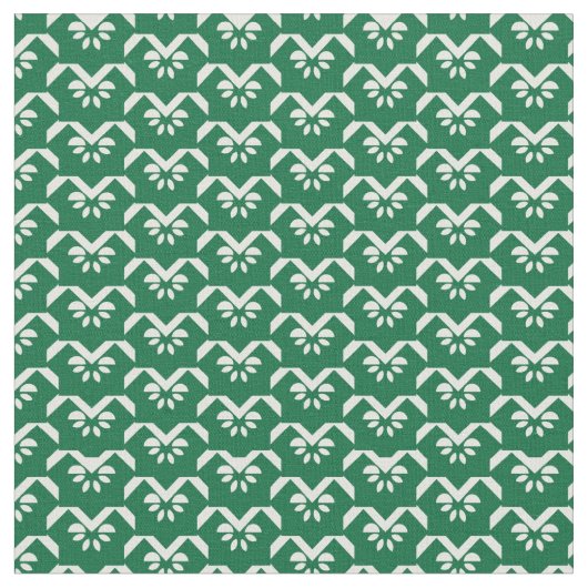 Tissu Zigzag floral vert (Fermer)