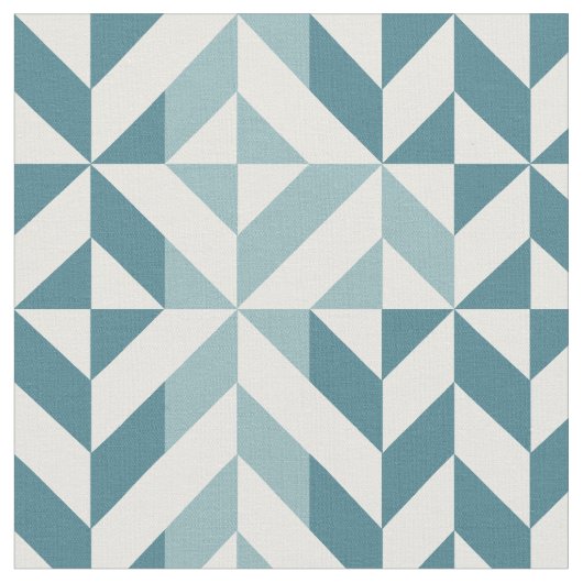 Tissu ZigZag géométrique vert turquoise à deux tons (Fermer)