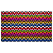 Tissu Zigzag multicolore Chevron Design noir (Fat Quarter)