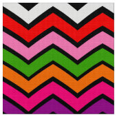 Tissu Zigzag multicolore Chevron Design noir (Fermer)