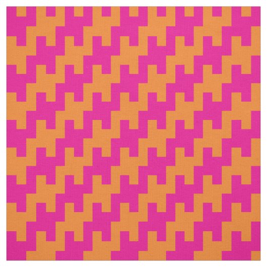 Tissu ZigZag rose-orange (Échantillon)