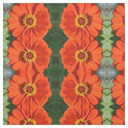 Tissu Zinnia orange (Échantillon)