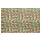 Tissu Zinnias rose sur vert clair (Yard)