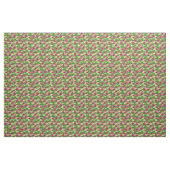 Tissu Zinnias rose sur vert clair (Yard)