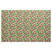 Tissu Zinnias rose sur vert clair (Fat Quarter)