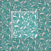 Tissu ziya menthe bleu (Carreau)