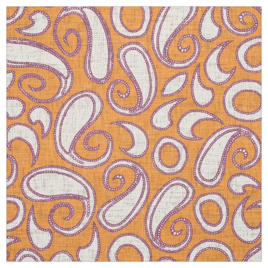 Tissu ziya tangerine damson (Échantillon)