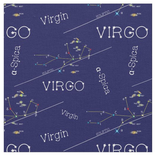Tissu Zodiac Constellation Virgo (Fermer)